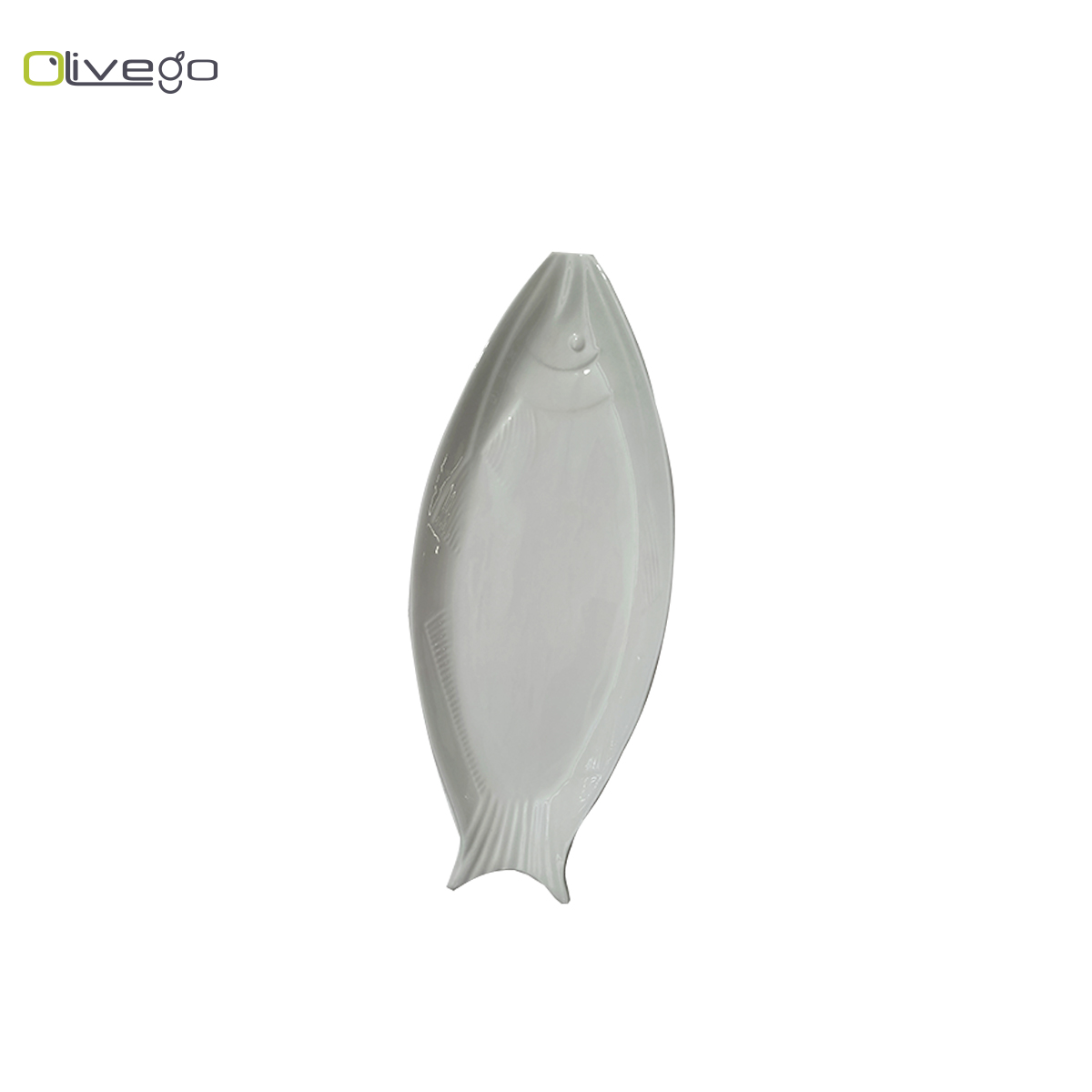 China Porcelain Fish-Shaped Plate 14"