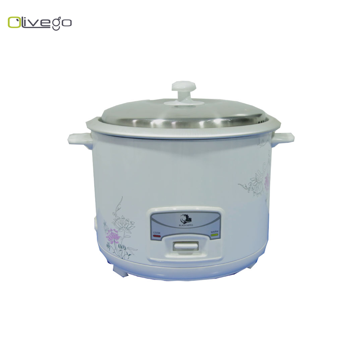 Black Hippo Rice Cooker 1000W 2.8L (S) Shape