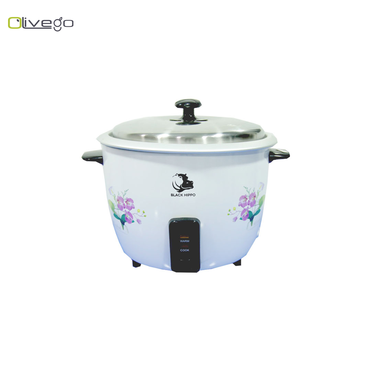 Black Hippo Rice Cooker 700W 1.8L(D) Shape