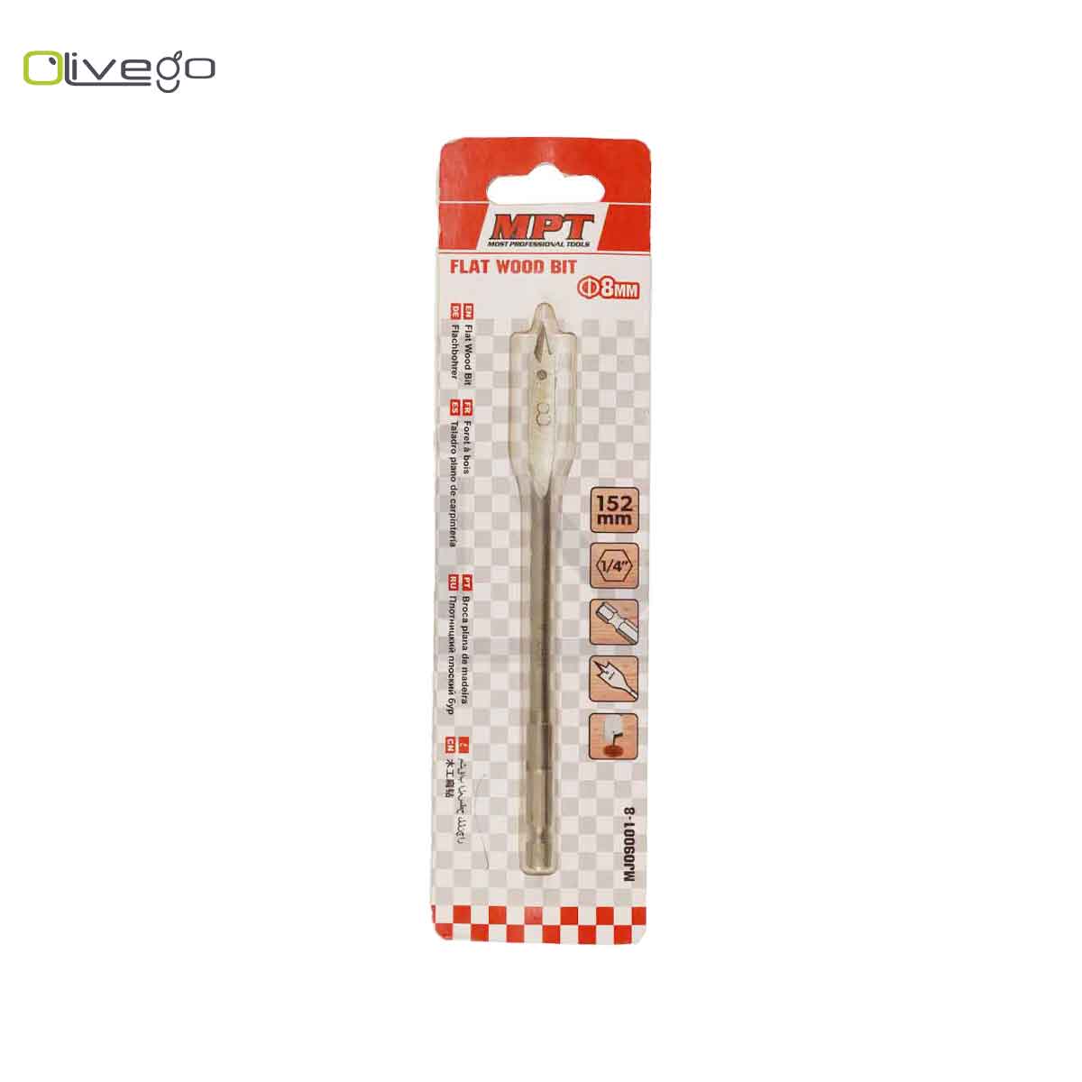 MPT Flat Wood Drill Bit 18MM MJ09001- 8