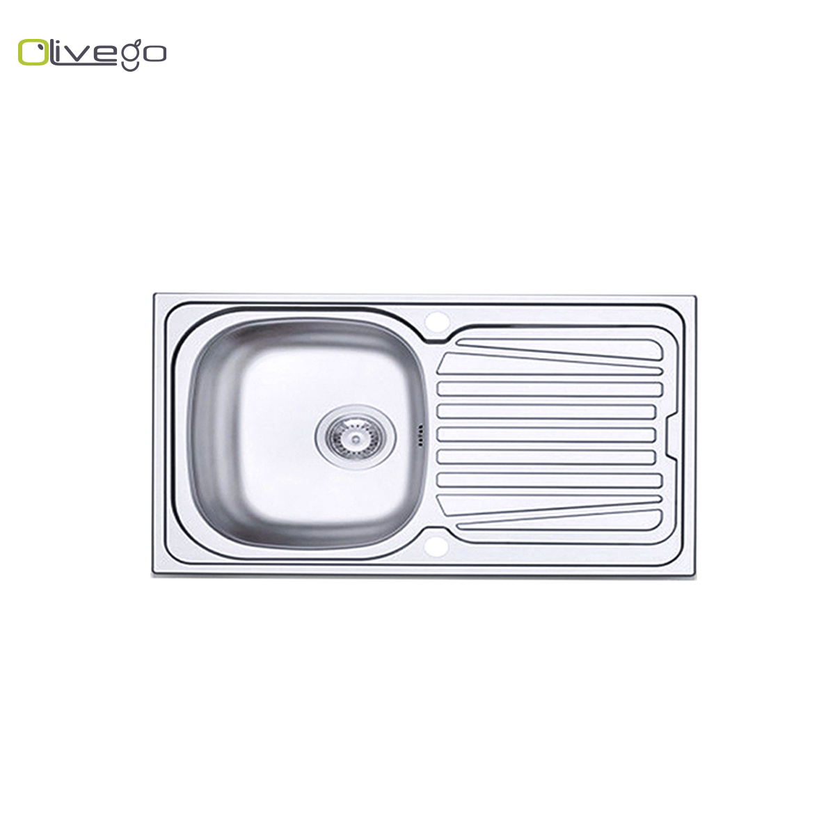 AQUA MAN Steel Basin Long+Waste 1000X500X150 LS-10050C