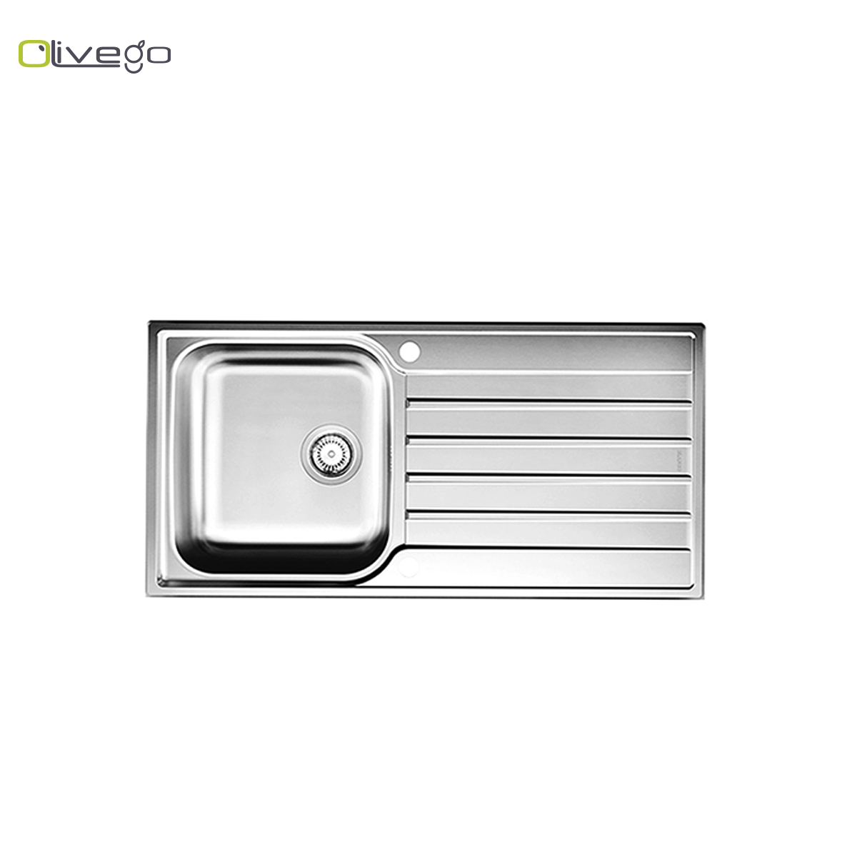 AQUA MAN Steel Basin ဘန်းတို+WASTE 750X400X140 LS-7540D