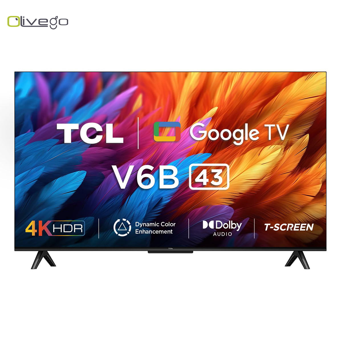 TCL LED TV 43INC 43V6B (GOOGLE ANDROID SMART 4K)