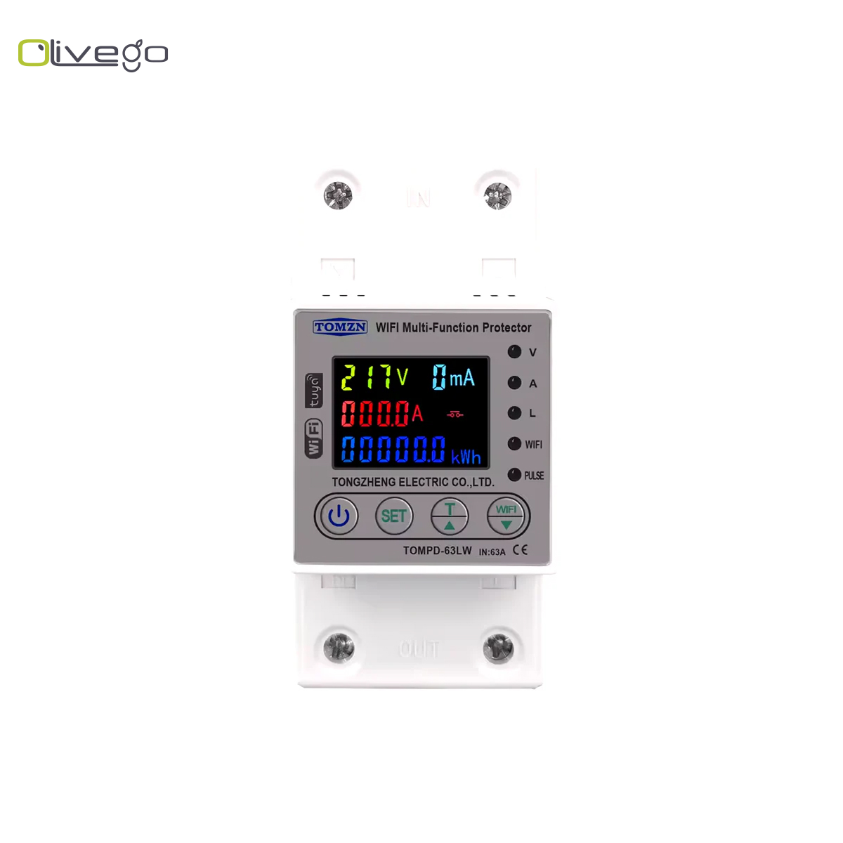 TOMZN Safeguard  Breaker  2P-63A (With  Kilo Watt-Hour Meter)